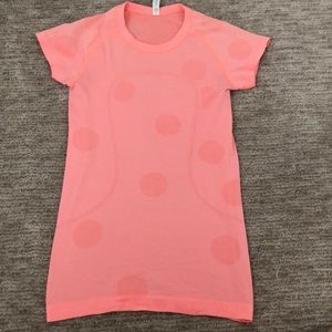 Lululemon Coral Swiftly Short Sleeve Top